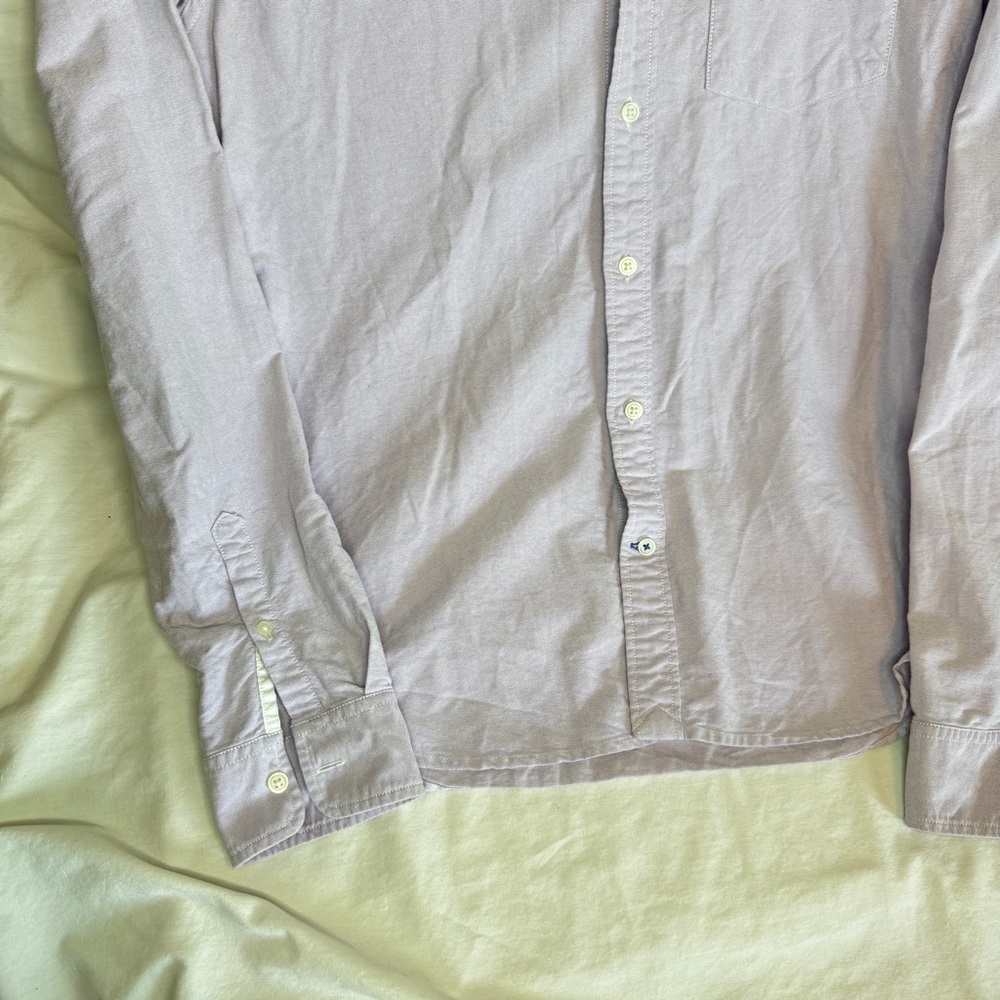 GAP Men's Oxford Casual Button-Down Shirt - Lavender - Picture 3 of 4